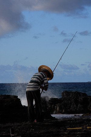 Sandy Beach Fisherman